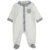 Picture of Purete du... bebe Boys Velour & Etoile Print Babygrow - White Blue