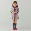 Picture of Foque Girls Long Sleeve Check Dress - Red Black