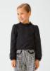 Picture of Abel & Lula Girls Houndstooth Shorts & Tulle Blouse Set - Black