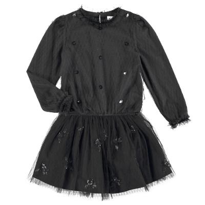 Picture of Abel & Lula Girls Tulle Skirt & Tulle Blouse Set - Black 