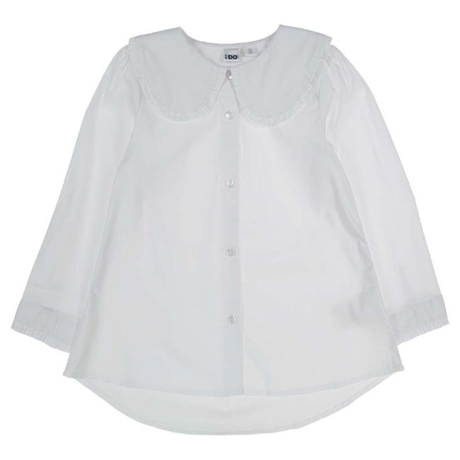 Picture of iDo Girls Poplin Blouse With Oversized Collar - White