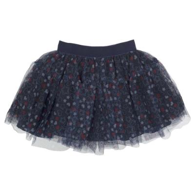 Picture of iDo Girls Stars & Hearts Print Tulle Skirt - Navy Blue