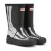 Picture of Hunter Little Kids First Skeleton Print Wellington Boots - Black