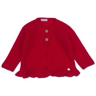 Picture of Juliana Baby Clothes Girls Ruffle Longer Body Cardigan - Red 