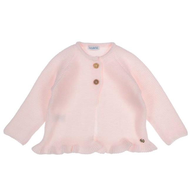 Picture of Juliana Baby Clothes Girls Ruffle Longer Body Cardigan - Pale Pink