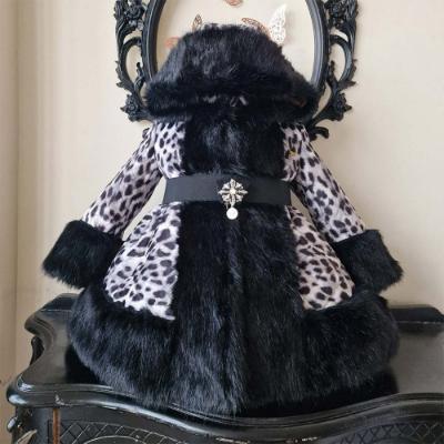 Picture of Meriche Alta Costura Hooded Russia III Girls Coat - Black