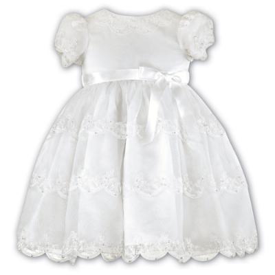 Picture of Sarah Louise Girls Scallop Layered Dress - Ivory