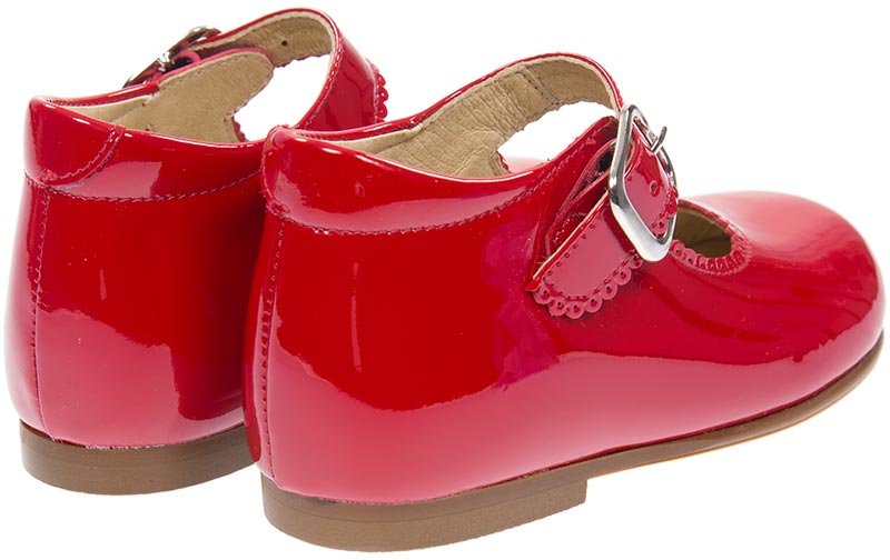 Panache Baby Girls High Back Shoe Red Patent