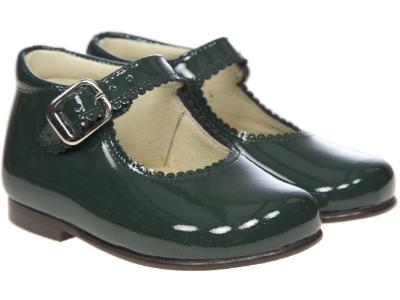 Picture of Panache Baby Girls High Back Shoe - Dark Green Patent 