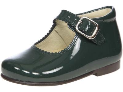 Picture of Panache Baby Girls High Back Shoe - Dark Green Patent 