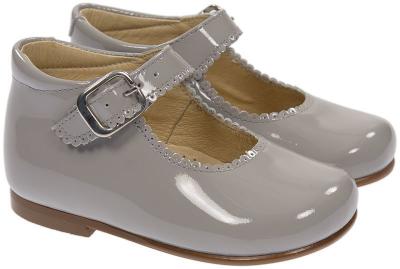 Picture of Panache Baby Girls High Back Shoe  - Ice Grey Patent