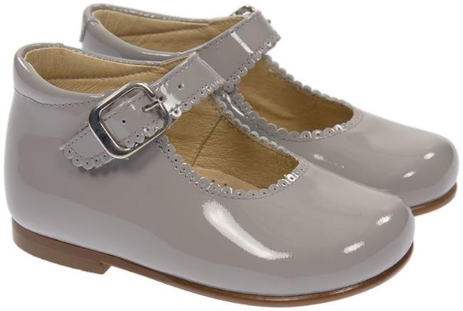 Picture of Panache Baby Girls High Back Shoe  - Ice Grey Patent