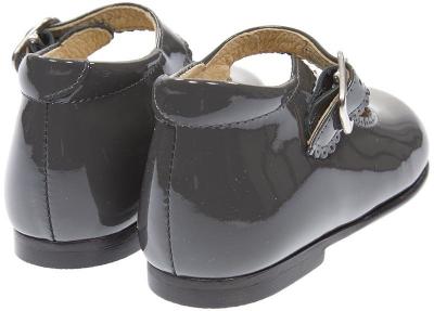 Picture of Panache Baby Girls High Back Shoe - Dark Grey Patent