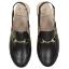 Picture of Panache Girls Sling Back Snaffle Loafer - Black Leather