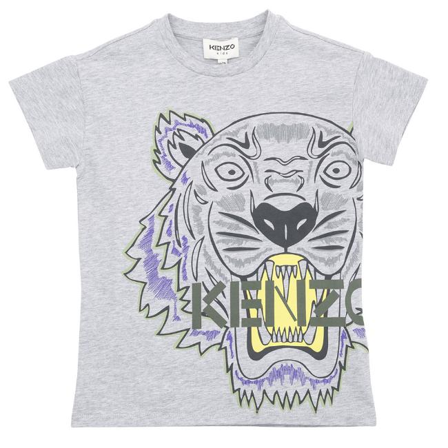 Picture of Kenzo Kids Classic Tiger T-shirt - Grey