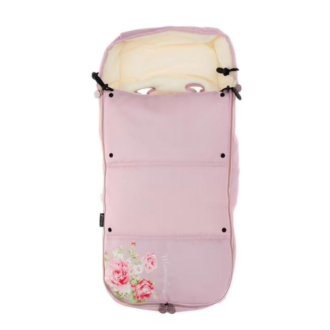 Picture of Monnalisa Leclerc Floral Footmuff - Dusky Pink Rose 