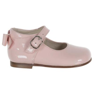 Picture of Panache Baby Girls High Back Bow Shoe - Strawberry Pink Patent 