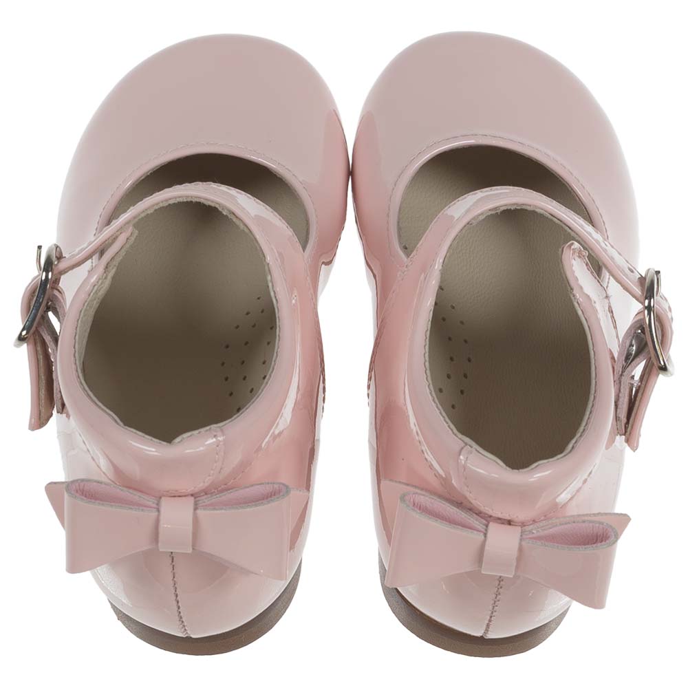 Pink Trainers With Bows On The Back Mini Girls Pink Bow Trainers