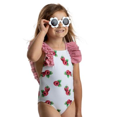 Picture of Meia Pata Girls Saint Anne Raspberries Swimsuit - White Pink 
