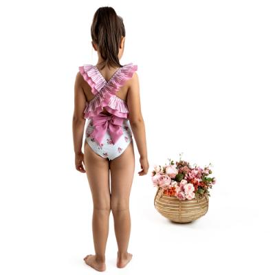 Picture of Meia Pata Girls Seychelles Flowers Swimsuit - Pink