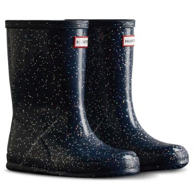 Picture of Hunter Little Kids First Classic Giant Glitter Rainboots - Valtameri Blue