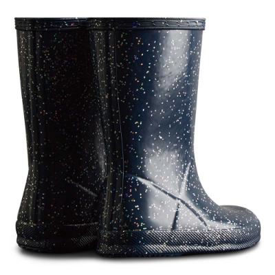 Picture of Hunter Little Kids First Classic Giant Glitter Rainboots - Valtameri Blue