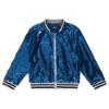 Picture of A Dee Wren Sequin Bomber Jacket - Blue