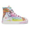 Picture of Lelli Kelly Unicorn Mid Canvas Boot - White Fantasia 