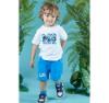 Picture of Mitch & Son Kirk King Of The Jungle Sweat Short With Piping  - Blue Navy