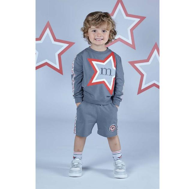 Picture of Mitch & Son Leonardo A Summer Star Sweatshirt Set - Dark Grey