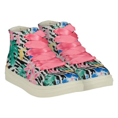 Picture of A Dee Tropical Dream Jazzy High Top Stripe Trainer - Pink Candy