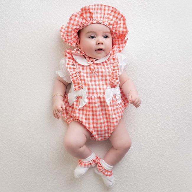 Picture of Little A Girls Helga Pretty Polka Shortie - Bright Coral 