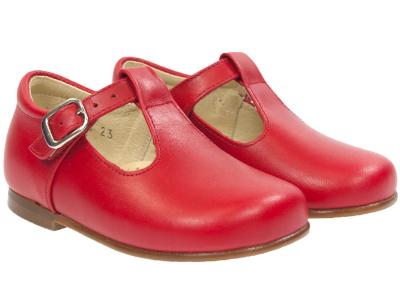 Picture of Panache Toddler T Bar Shoe - Red Leather