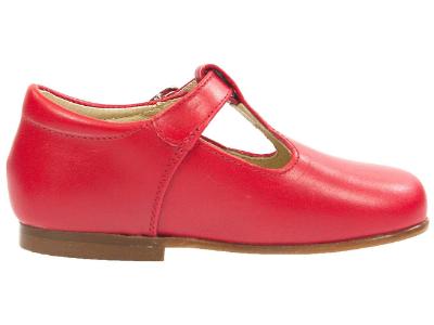 Picture of Panache Toddler T Bar Shoe - Red Leather