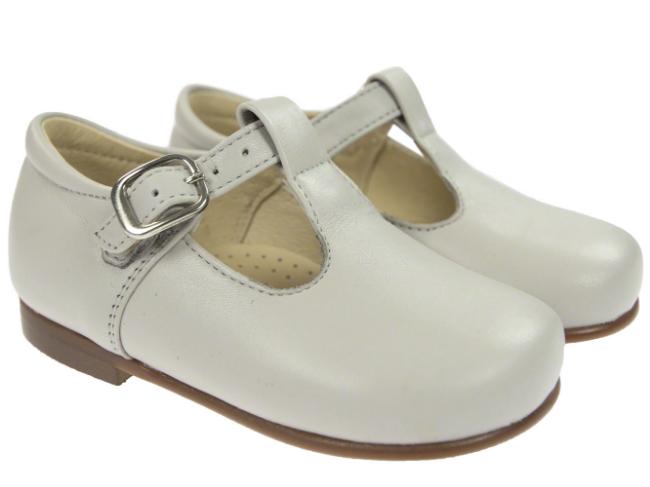 Picture of Panache Toddler T Bar Shoe - Ice Grey Leather 