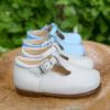 Picture of Panache Toddler T Bar Shoe - Ice Grey Leather 