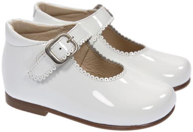 Picture of Panache Baby Girls High Back Shoe - White Patent 