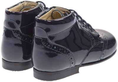 Picture of Panache Traditional Lace Up Toddler Boot - Navy Patent