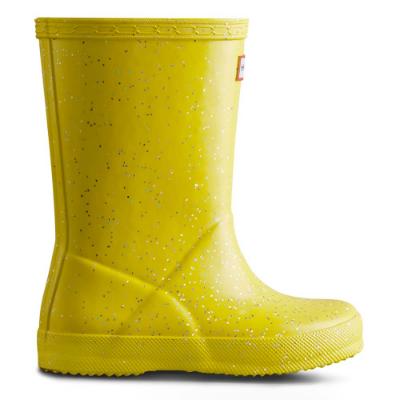 Picture of Hunter Little Kids First Classic Giant Glitter Rainboots - Illuminating Yellow