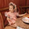 Picture of Deolinda Baby Girls Nectarine Romper - Coral Gingham 