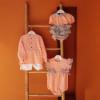 Picture of Deolinda Baby Girls Nectarine Romper - Coral Gingham 