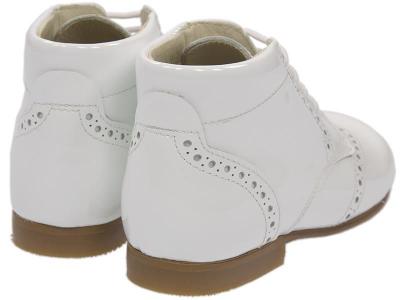 Picture of Panache Traditional Lace Up Toddler Boot - White Patent