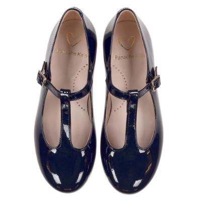 Picture of Panache Girls T Bar Pump - Navy Blue Patent