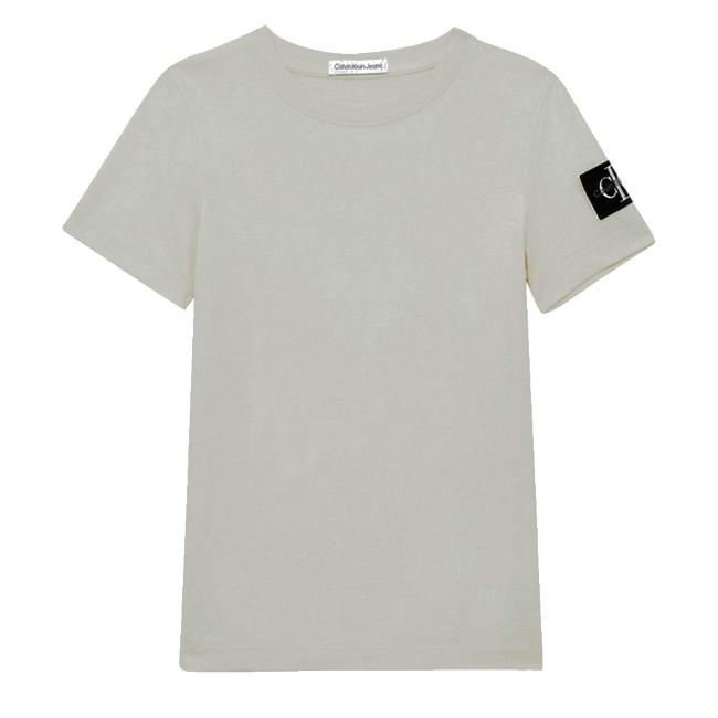Picture of Calvin Klein Boys Badge Logo T-shirt - Beige