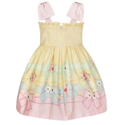 Picture of Balloon Chic Girls Ribbon & Flower Dress - Yellow