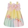 Picture of Balloon Chic Girls Floral Bow Dress - Yellow