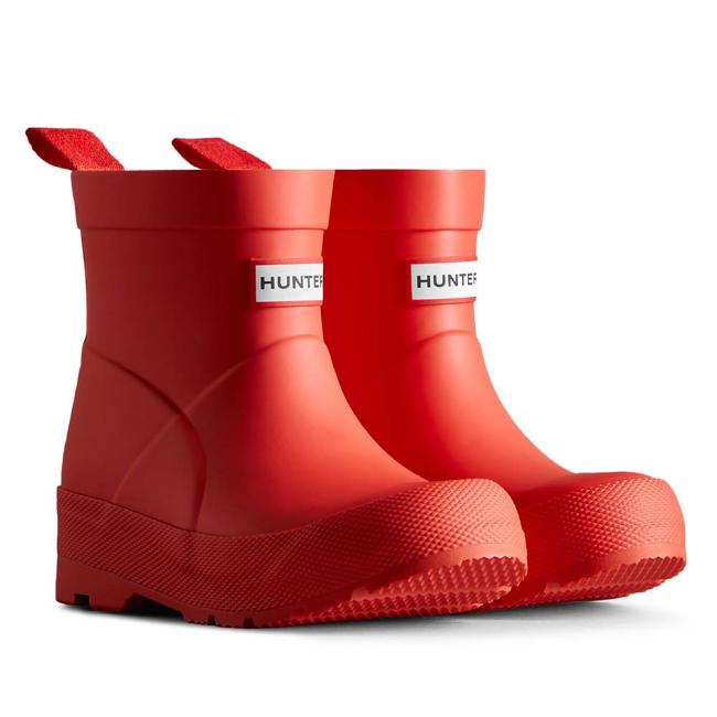 Picture of Hunter Little Kids Play Wellington Boots - Logo Red