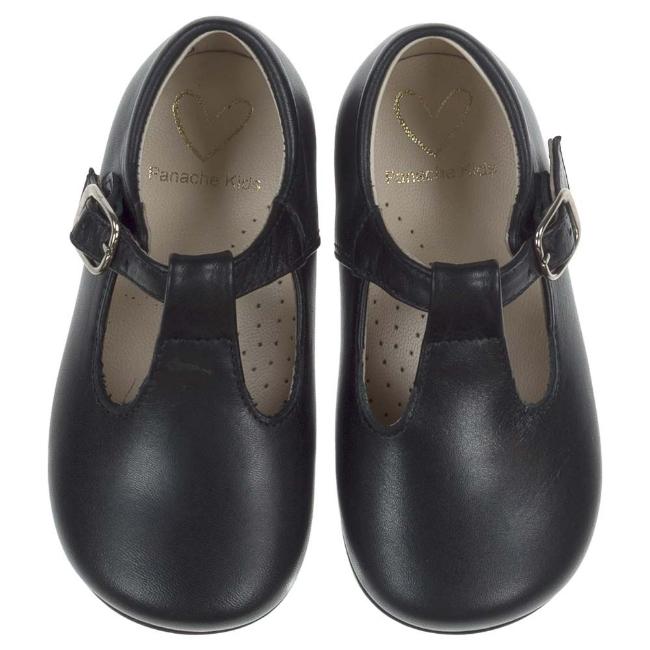 Picture of Panache Toddler T Bar Shoe - Black Leather 