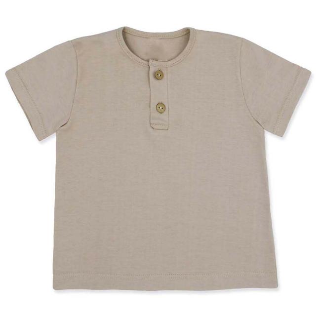 Picture of Rapife Baby Boy Cotton Jersey Short Sleeve Top - Beige