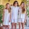 Picture of Rapife Girls Embroidered Lace Short Pyjama Set - Ivory 